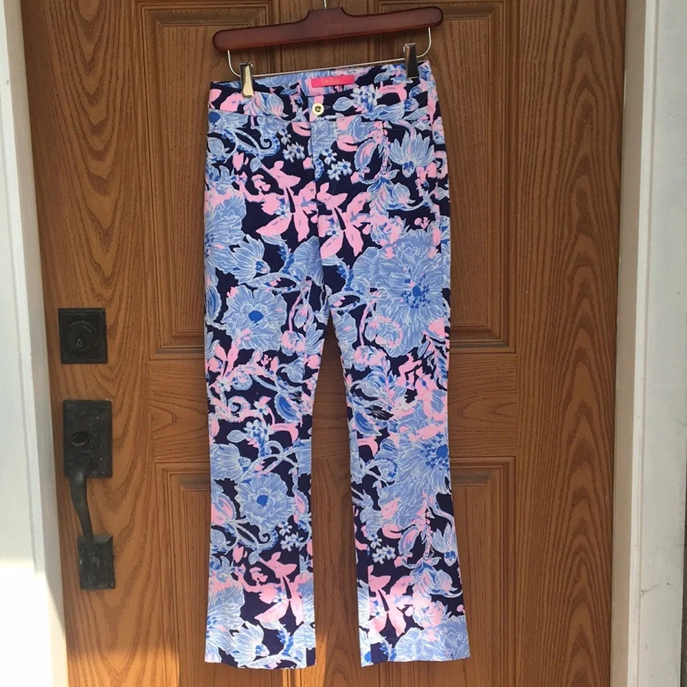 New Lilly Pulitzer Kelly High Rise Crop Flare - Picture 1 of 8